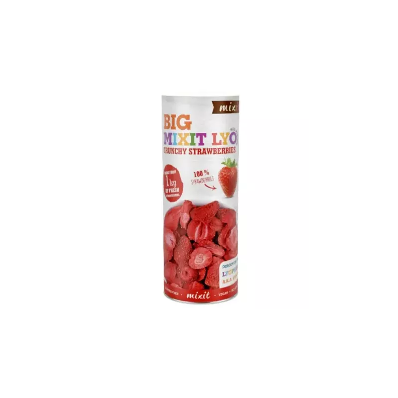 Duża Chrupiąca Truskawka (Liofilizowane Truskawki) 100 g - Mixit