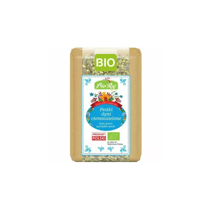 Pestki Dyni Ciemnozielone Europejskie Bio 300 g - Bio Raj