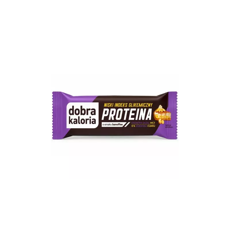 Baton PROTEINA o Smaku Banoffee Niskie IG 45 g - Dobra Kaloria
