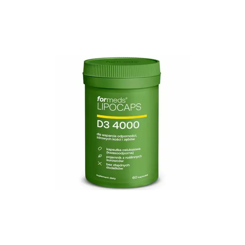Lipocaps Witamina D3 4000 60 Kapsułek - Formeds