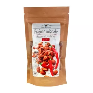 Prażone Migdały z Ksylitolem i Chilli 100 g - Pięć Przemian - Keto Przekąska do diety ketogenicznej