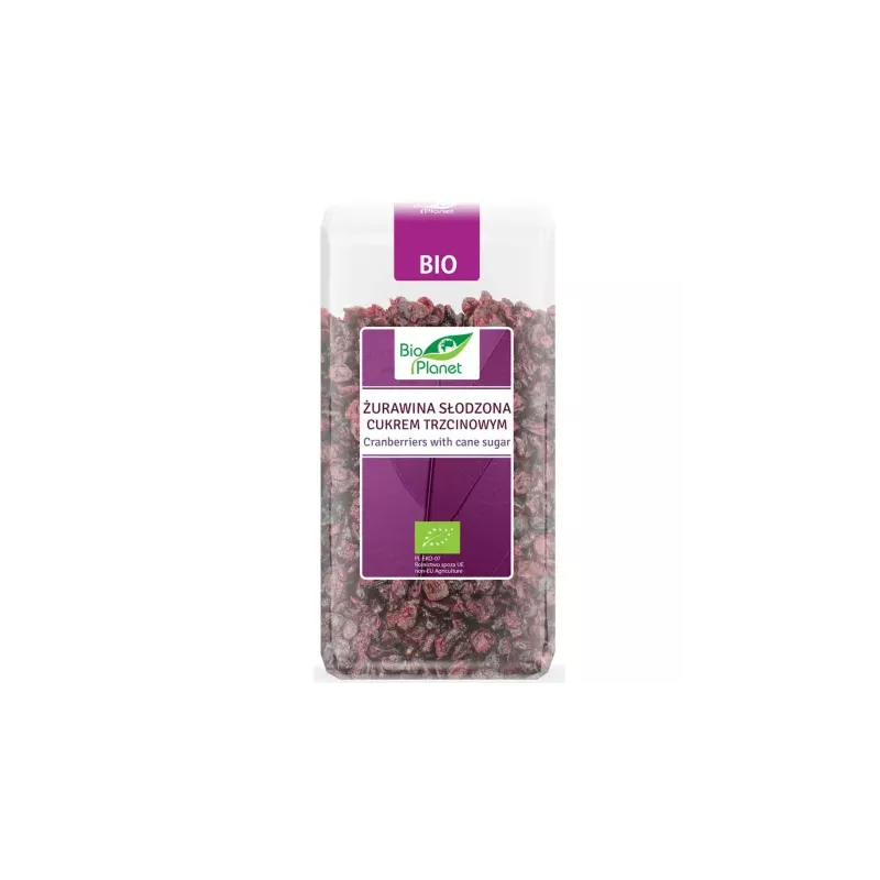 Żurawina Słodzona Cukrem Trzcinowym Bio 400 g - Bio Planet