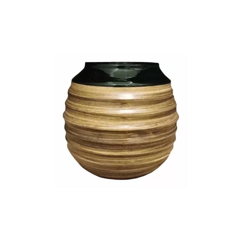 Matero Ceramiczne Miodowe Czarne Szkliwione
