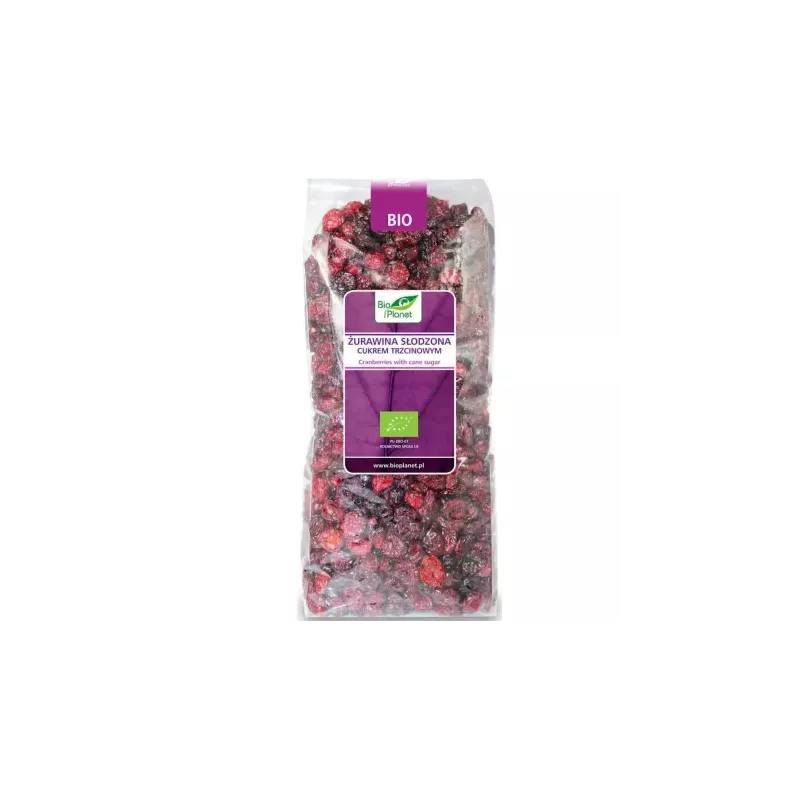 Żurawina Słodzona Cukrem Trzcinowym Bio 1 kg - Bio Planet
