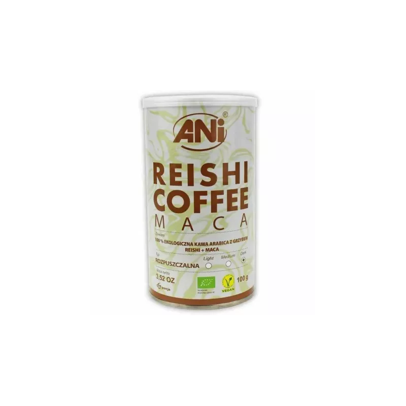 Kawa Rozpuszczalna Arabica Reishi+ Maca Bio 100 g - ANi