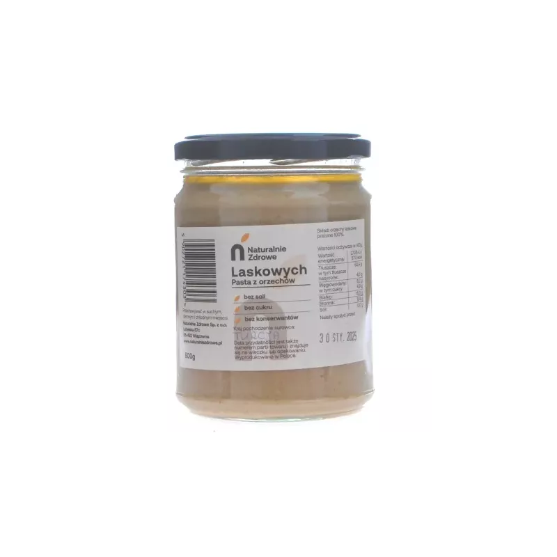 Pasta z Orzechów Laskowych 500 g - Naturalnie Zdrowe