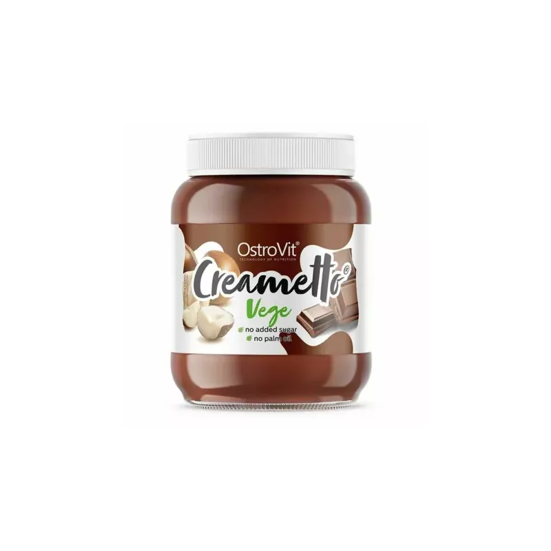 Krem Kakaowo - Orzechowy Creametto Vege Bez Dodatku Cukru 350 g - OstroVit