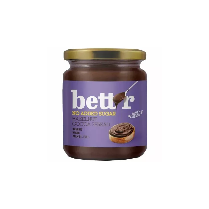 Krem Orzechowo - Kakaowy Bez Dodatku Cukru Bio 250 g - Bett'R