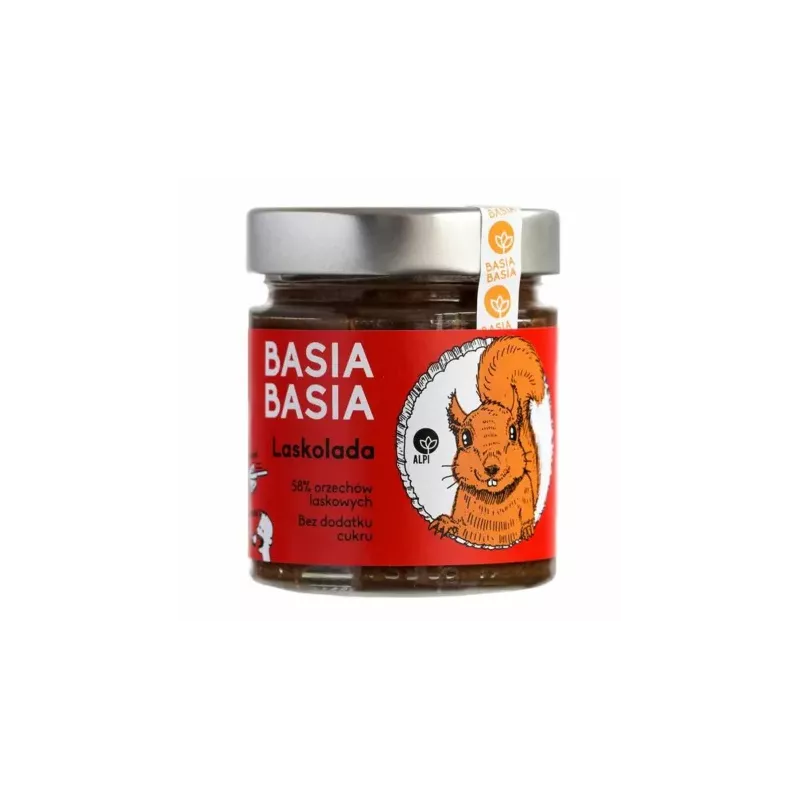 Krem z Orzechów Laskolada bez Dodatku Cukru 210 g - Basia Basia