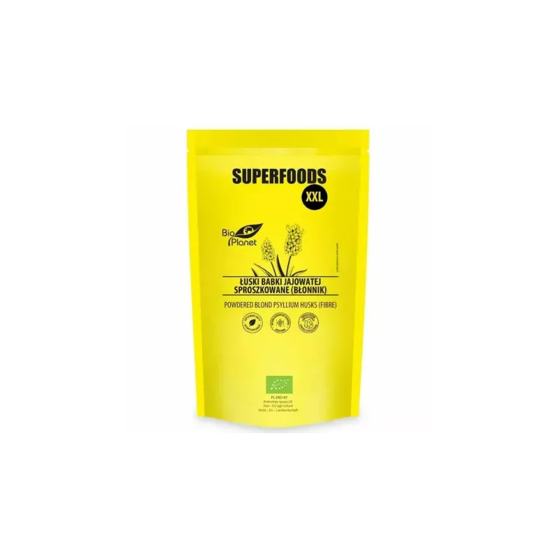 Łuski Babki Jajowatej Sproszkowane (Błonnik) Bio 600 g - Bio Planet