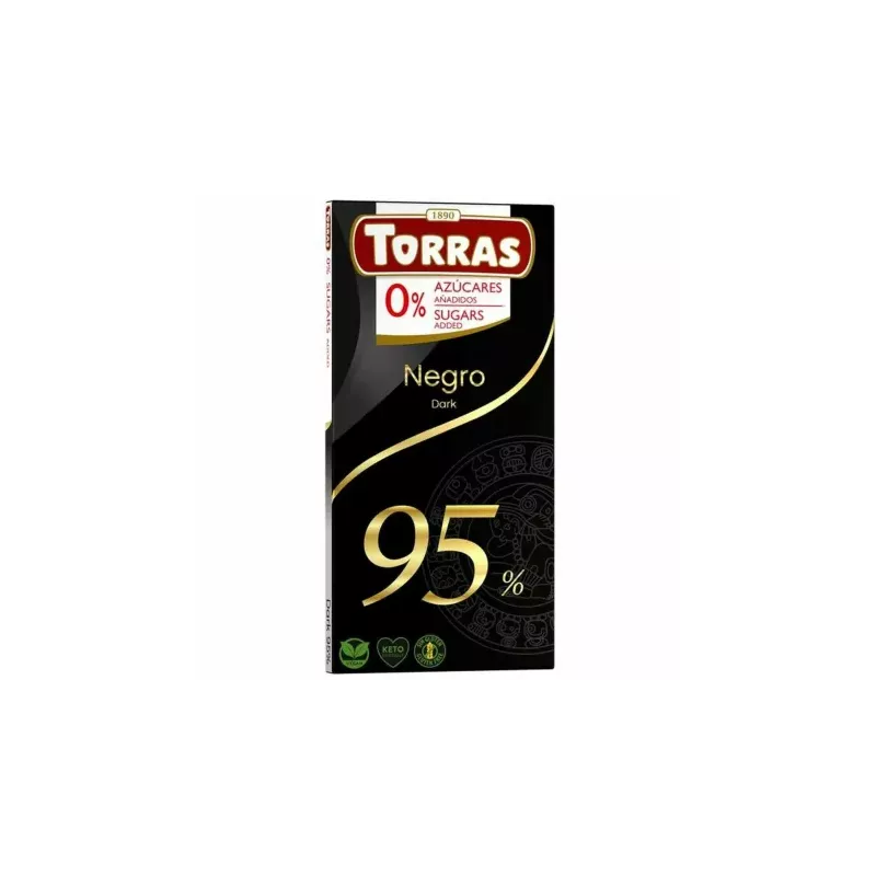 Czekolada Gorzka 95% Kakao Bez Dodatku Cukru 75 g - Torras