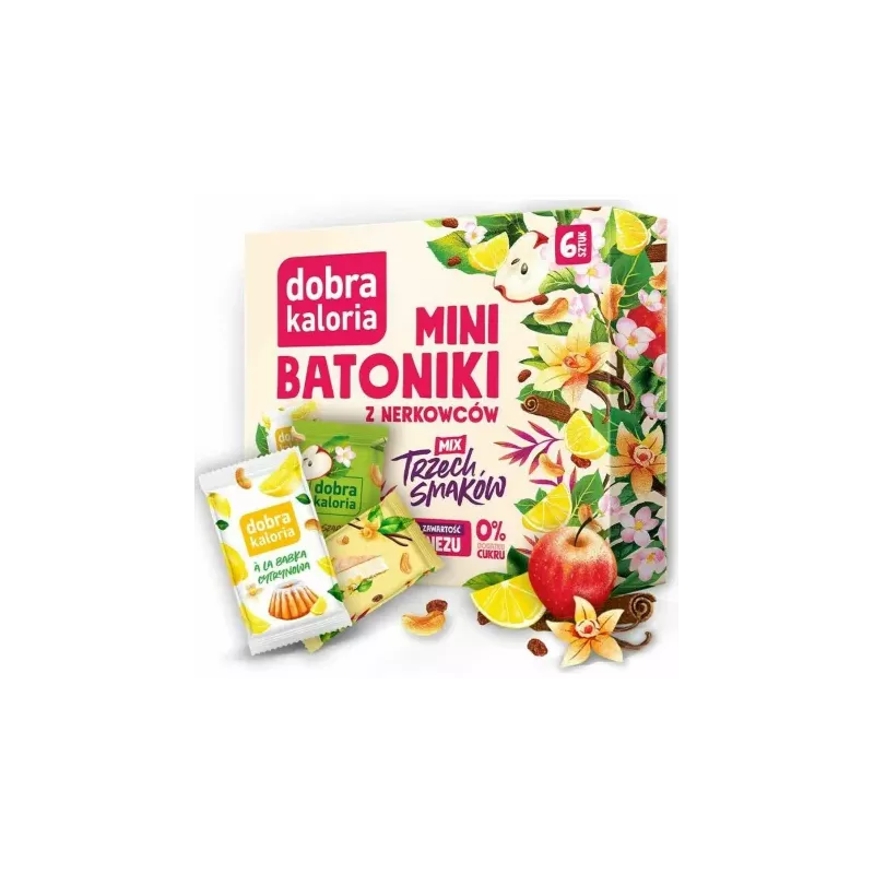 Mini Batoniki Mix Trzech Smaków 102 g (6x 17 g) - Dobra Kaloria