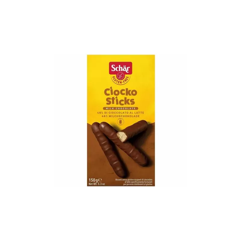 Ciastka w Czekoladzie Bezglutenowe Cioko Sticks 150 g - Schar