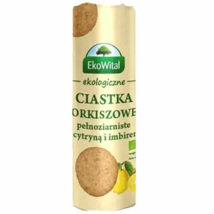 Ciastka Orkiszowe Pełnoziarniste Cytryna i Imbir Bio 250 g - Ekowital