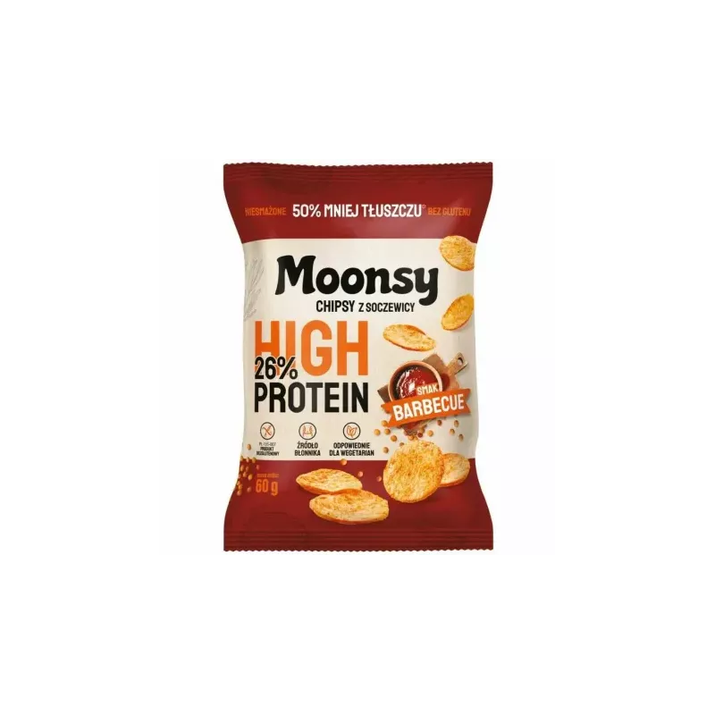 Chipsy z Soczewicy Barbecue Bezglutenowe 60 g - Moonsy
