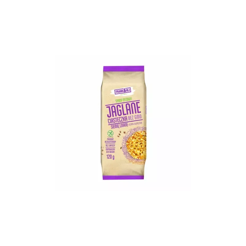Ciastka Jaglane z Siemieniem Lnianym Bezglutenowe 120 g Frank&Oli