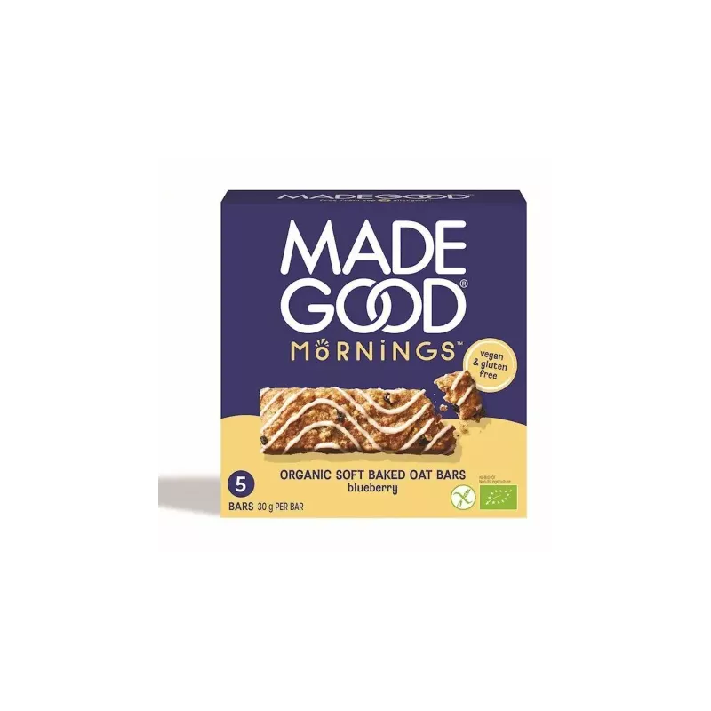 Batoniki Owsiane z Jagodami Bezglutenowe Bio 150 g (5x 30 g) - Made Good