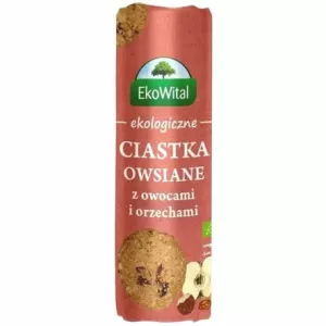 Ciastka Owsiane z Owocami i Orzechami Bio 250 g - Ekowital