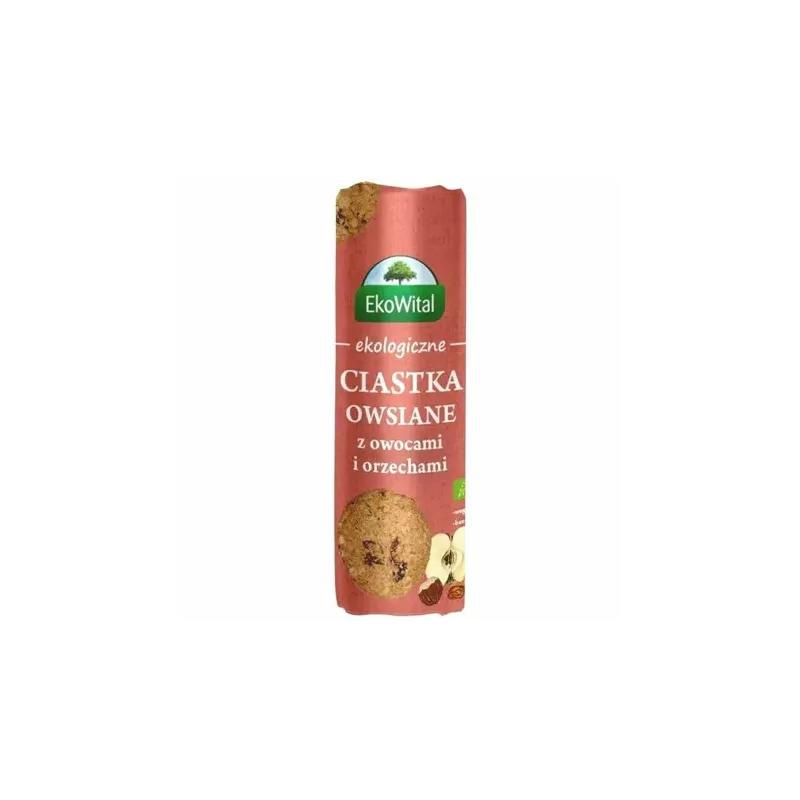 Ciastka Owsiane z Owocami i Orzechami Bio 250 g - Ekowital