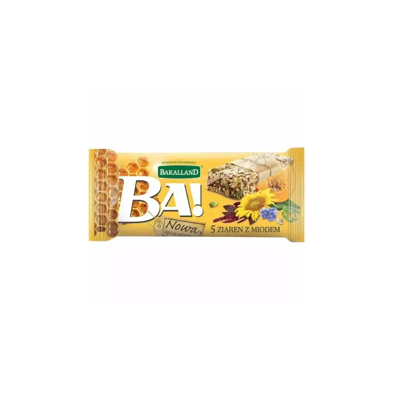 BA! Baton 5 Ziaren z Miodem 40 g - Bakalland