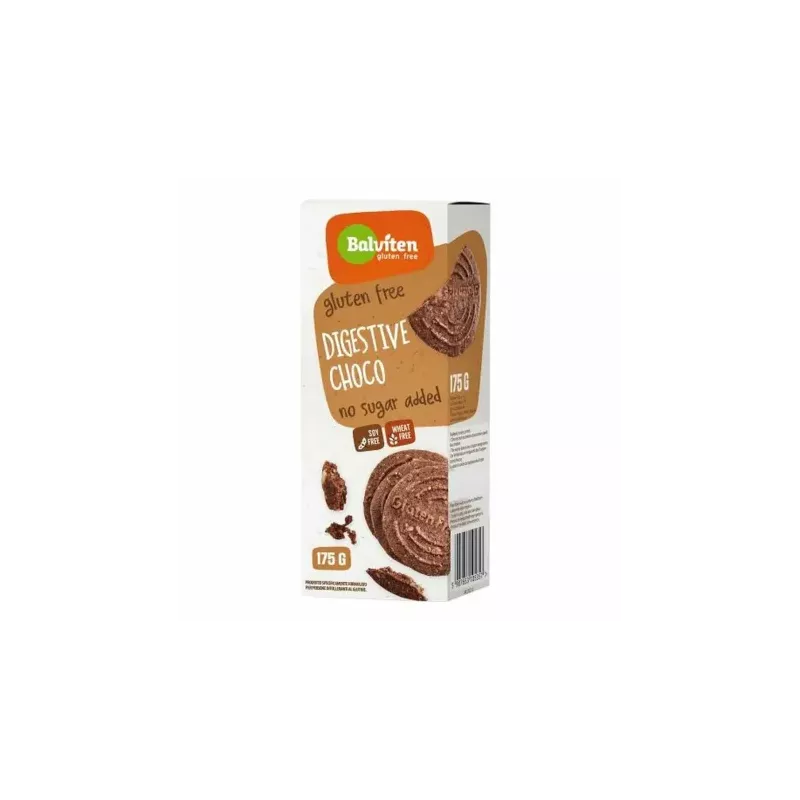 Herbatniki Digestive Choco Bez Dodatku Cukru Bezglutenowe 175 g - Balviten