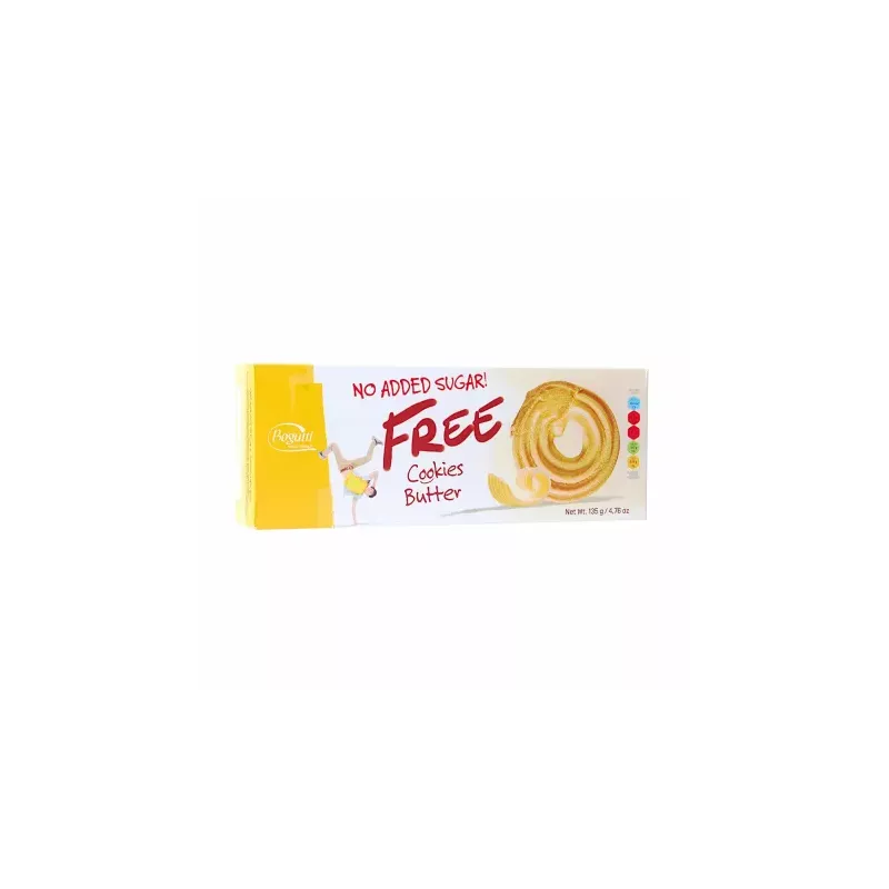 Ciasteczka Maślane 20% Bez Dodatku Cukru 135 g - Bogutti