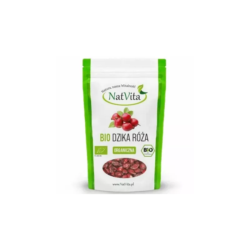 Dzika Róża Owoc Suszony Bio 450 g - Natvita