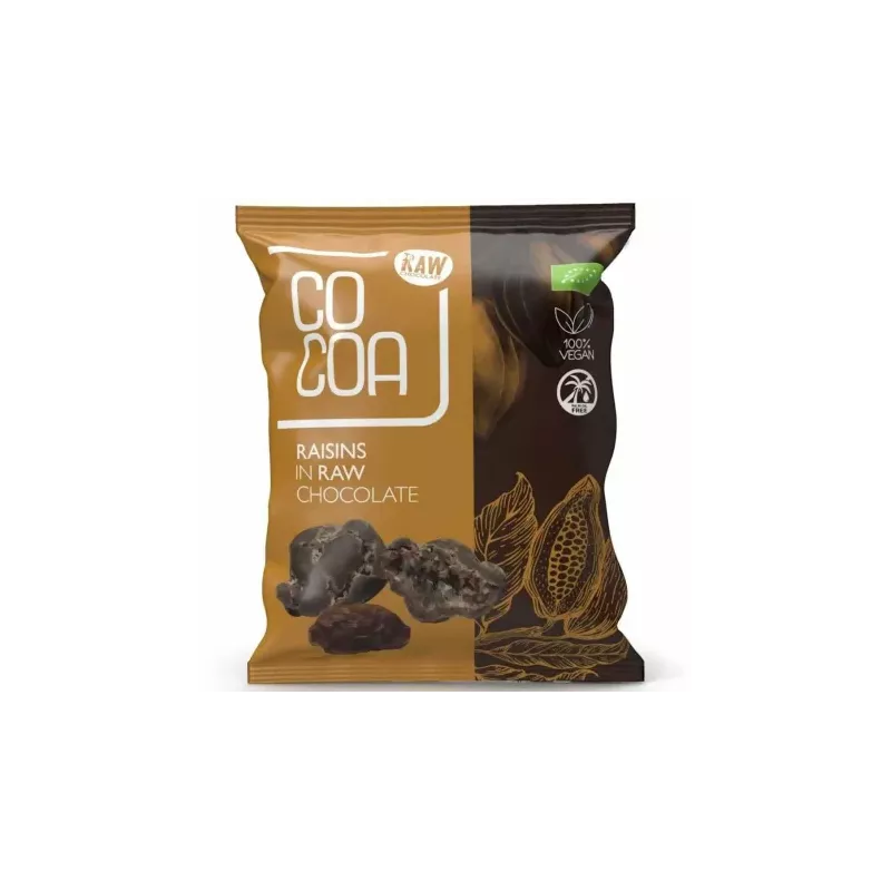 Rodzynki w Surowej Czekoladzie Bio 70 g - Cocoa