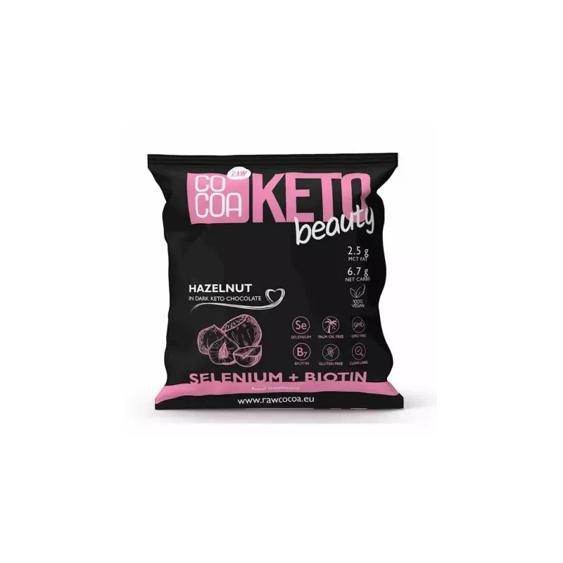 Keto Beauty Orzechy Laskowe w Keto Czekoladzie Ciemnej 70 g - Cocoa