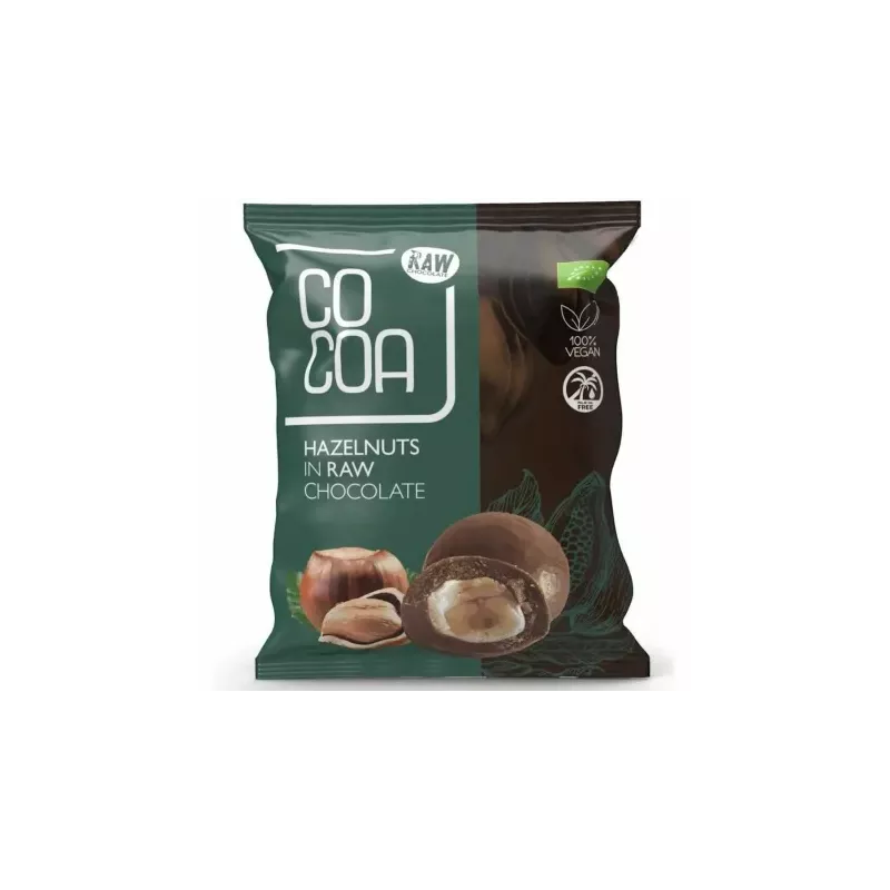 Orzechy Laskowe w Surowej Czekoladzie Bio 70 g - Cocoa