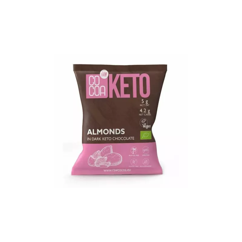 Migdały w Czekoladzie Keto z Olejem MCT Bio 70 g - Cocoa