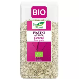 Płatki 4 Zboża Bio 300 g - Bio Planet - Jęczmienne, Orkiszowe, Owsiane, Żytnie