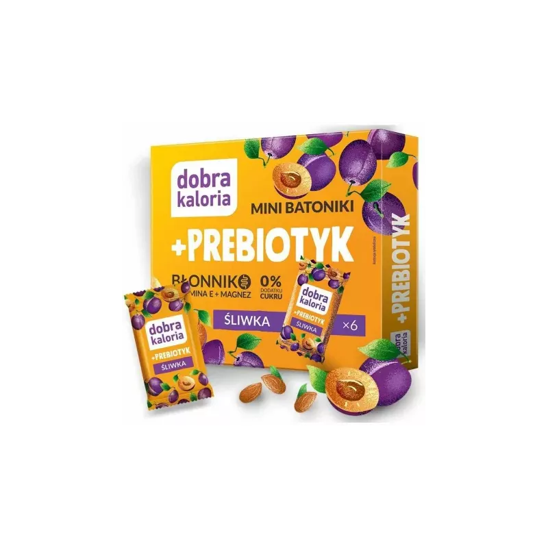 Mini Batoniki Prebiotyk Śliwka 102 g (6x 17 g) - Dobra Kaloria