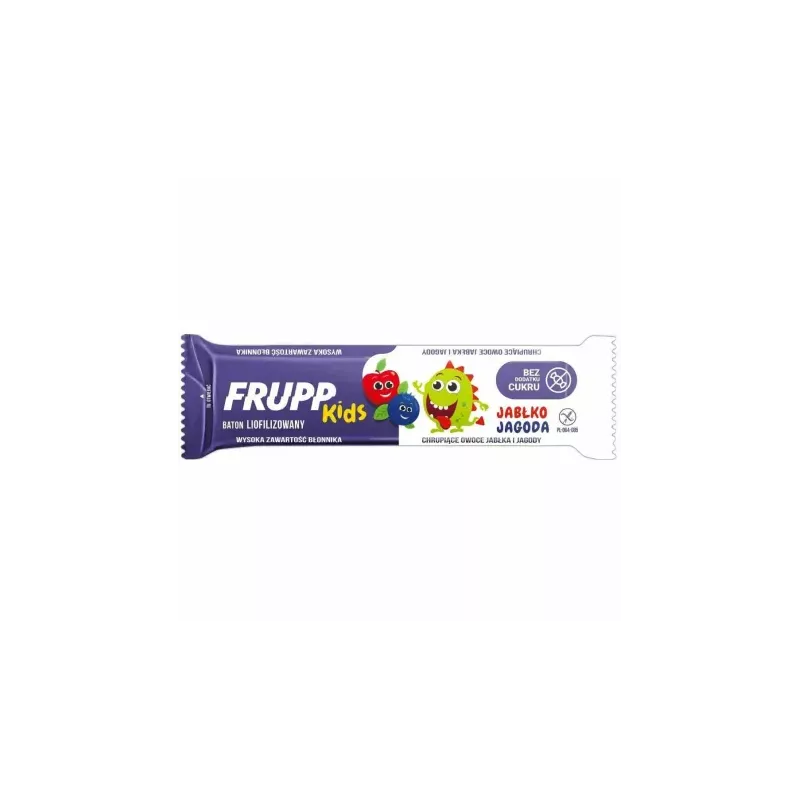 Baton Liofilizowany Jabłko - Jagoda 9 g - Frupp Kids