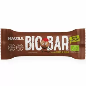Baton Daktylowy Kakao and Kokos Bez Dodatku Cukru Bezglutenowy Bio 35 g - Naura