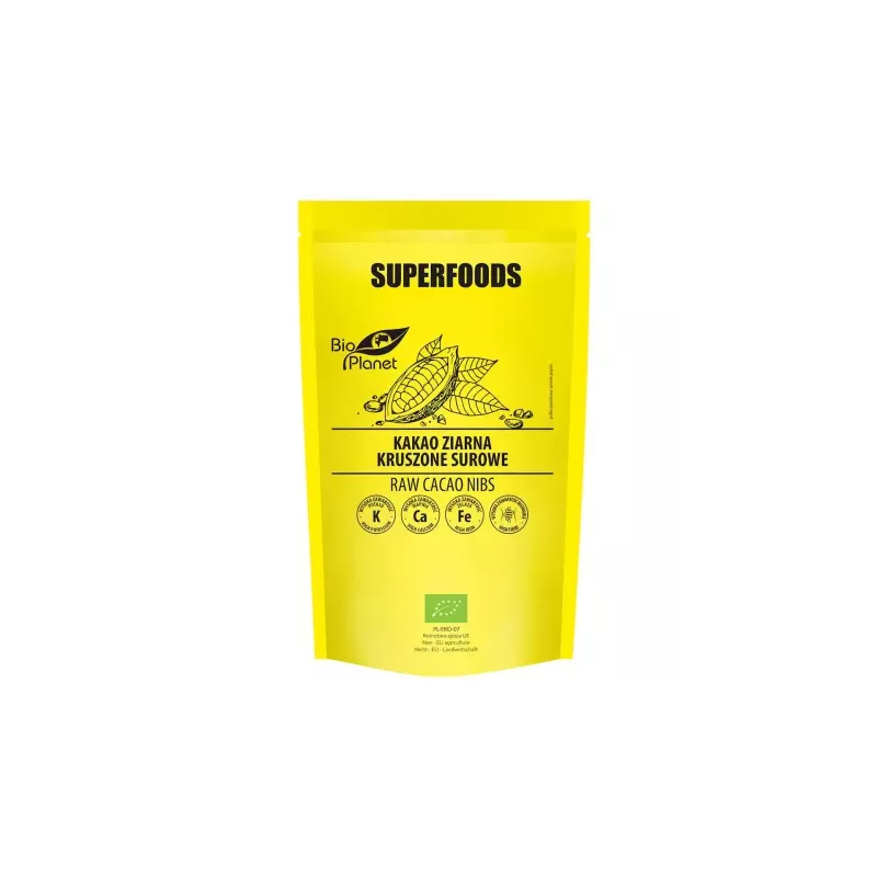 Kakao Ziarna Kruszone Surowe Bio 250 g - Bio Planet