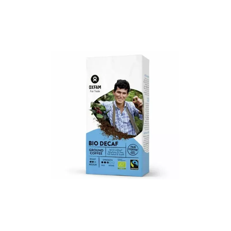 Kawa Mielona Bezkofeinowa Arabica/Robusta FairTrade BIO 250 g - Oxfam