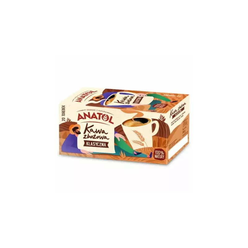 Kawa Zbożowa Klasyczna Expresowa 84 g (20 Torebek) - Anatol