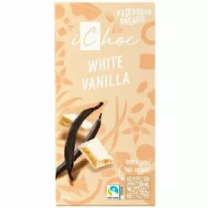 Tabliczka Biała z Wanilią Bourbon Bio 80 g - iChoc