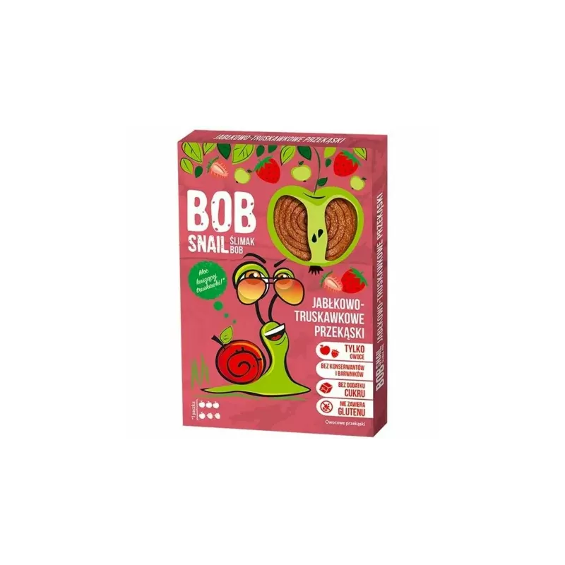 Przekąska Jabłko i Truskawka Bez Dodatku Cukru 60 g - Bob Snail
