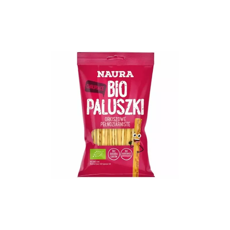 Paluszki Orkiszowe Pełnoziarniste Bio 45 g - Naura