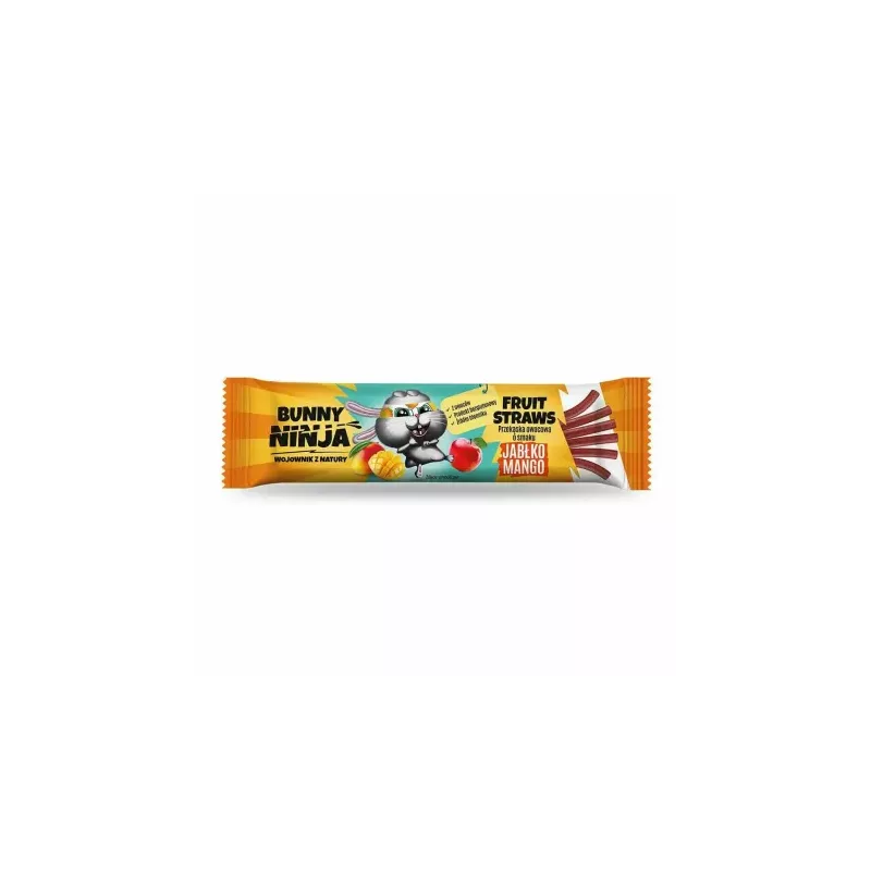 Fruit Straws Przekąska Owocowa Jabłko - Mango 16 g - Bunny Ninja