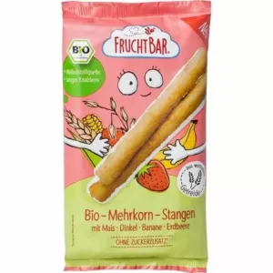 Paluchy Wielozbożowe Truskawkowo-Bananowe Bio 30 g - FruchtBar