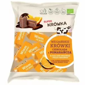 Krówki Wegańskie Czekolada z Pomarańczą BIO 150 g - Super Krówka