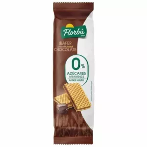 Wafelki Nadziewane Kakaowe Bez Dodatku Cukru 150 g - Florbu