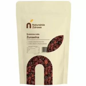 Żurawina Suszona Całe Owoce 500 g - Naturalnie Zdrowe