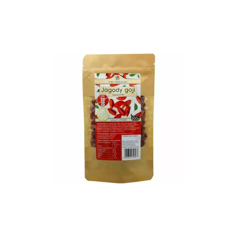 Jagody Goji Suszone 200 g - Pięć Przemian