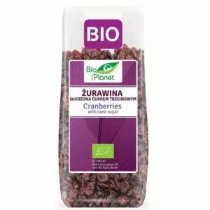 Żurawina Cięta Słodzona Cukrem Trzcinowym Bio 100 g - Bio Planet