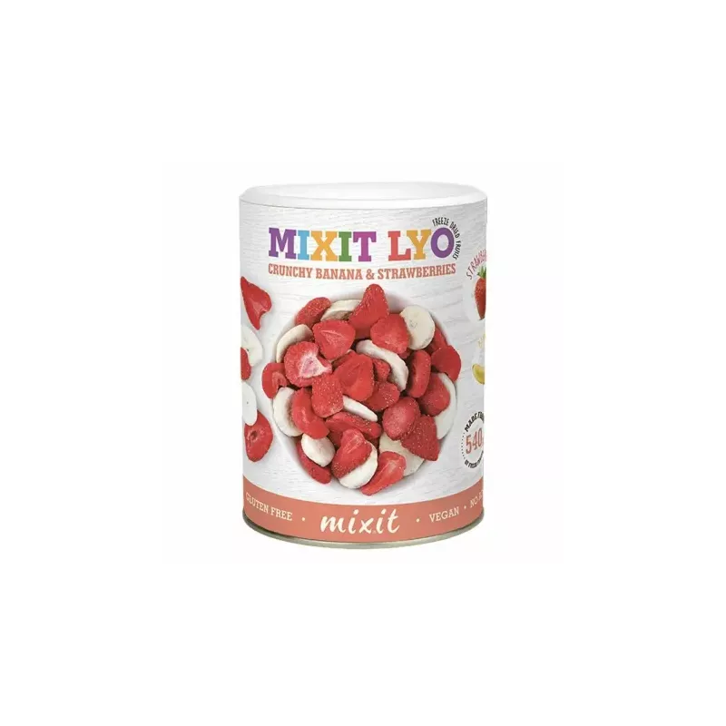 Chrupiące Owoce Banan Truskawka 80 g - Mixit