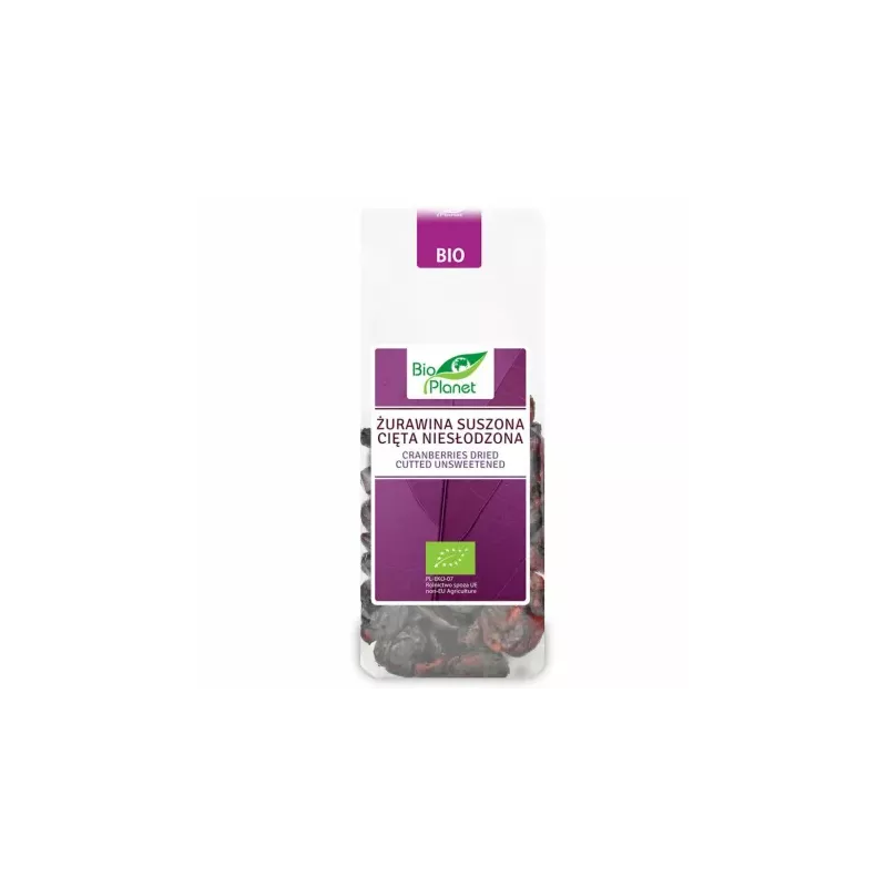Żurawina Suszona Cięta Niesłodzona Bio 100 g - Bio Planet